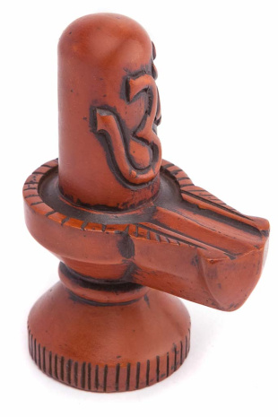 Сувенир из керамики Шивалингам с символом 13см