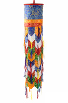 Тибетское украшение для дома "Галстук цилиндрический (очень большой)" 45х200см с бахромой