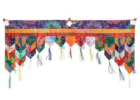 Настенное украшение для дома и алтаря &amp;quot;Тибетская пятицветная полоска&amp;quot; длиной 1 метр