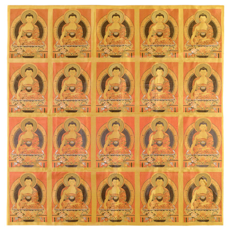 Ткань Будда Шакьямуни 20 изображений 97х93 см