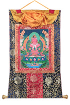 Рисованная Тханка Будда Амитаюс 55х80см Рисованная Тханка Будда Амитаюс 55х80см