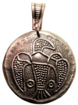 Славянская подвеска из мельхиора "Сокол"