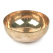 Кованая тибетская поющая чаша золотого цвета диаметр 21,5см