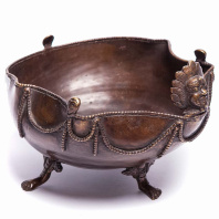 Тибетская бронзовая чаша Патра для благословенных субстанций Тибетская бронзовая чаша Патра для благословенных субстанций