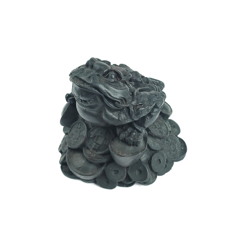 Сувенир из керамики Жаба на деньгах высотой 10cм