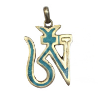 Тибетская подвеска Ом 5х3см