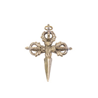 Тибетская подвеска Двойной Ваджр с пурбой длиной 3,5см