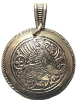 Славянская подвеска из мельхиора "Суздальский грифон 2"