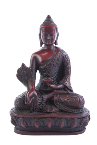 Сувенир из керамики Будда Медицины 13см украшен двойным ваджром