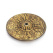 Подставка для благовоний из дерева Блюдце с латунной чеканкой диаметр 7см