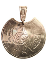 Славянская подвеска из мельхиора "Пташка"