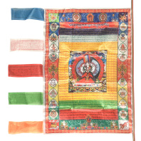 Молитвенный Флаг Белозонтичная Тара на шест размер 98х92см Молитвенный Флаг Белозонтичная Тара на шест размер 98х92см