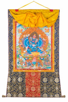 Рисованная Тханка Ямантака 84х131см Рисованная Тханка Ямантака 84х131см
