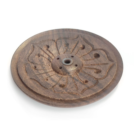 Подставка для благовоний из дерева Блюдце-Лотос диаметром 9,5см