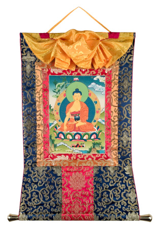 Рисованная Тханка Будда Шакьямуни 67х82см