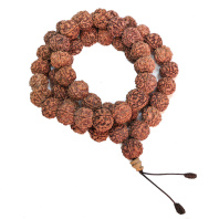 Буддийские четки 108 бусин из семян дерева Рудракши диаметр 16-18мм Буддийские четки 108 бусин из семян дерева Рудракши диаметр 16-18мм