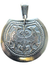 Славянская подвеска из мельхиора "Тереховские птицы"