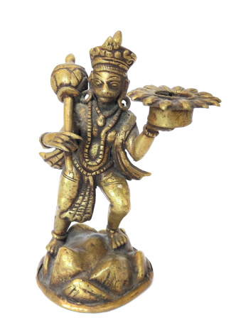 Бронзовый подсвечник Хануман 13,5см