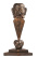 Ритуальный резной нож Пурба с ликом Защитника из дерева длиной 33см с резной подставкой, общая высота 44см