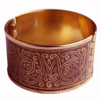 Славянский медный браслет "Цветущий"