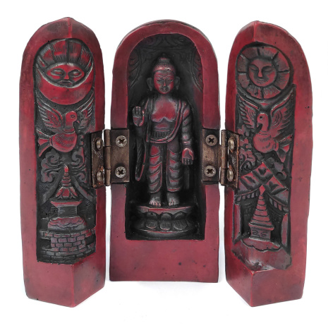 Сувенир из керамики складень Дипанкара (Будда прошлой эпохи) 13см