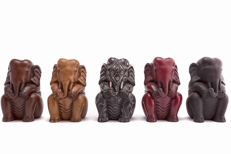 Сувенир из керамики Слон шкатулка 13см