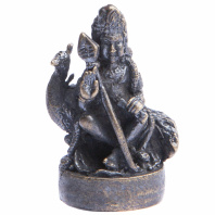 Металлические статуэтки Картикея с павлином 3см