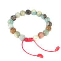 Четки браслет на руку из Амазонита 18 бусин диаметр 10мм на прочной нити Четки браслет на руку из Амазонита 18 бусин диаметр 10мм на прочной нити