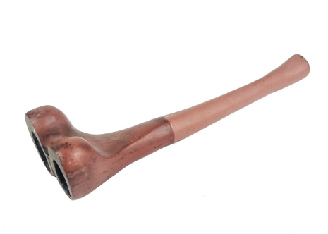 Труба Ганлинг коричневого цвета из керамики 28см