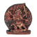 Восточное панно-барельеф из керамики Шестирукий Махакала 12,5см