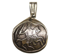 Славянская подвеска из мельхиора "Печать Александра Невского"