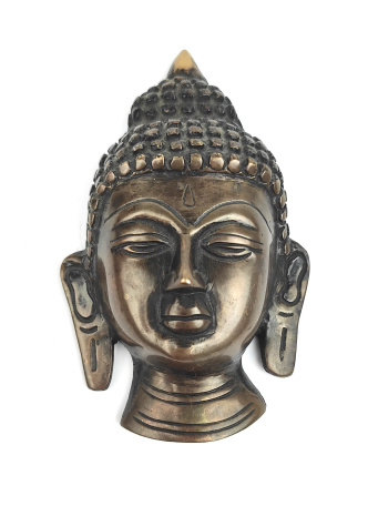 Восточная маска Будда 12,5см бронза