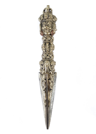 Ритуальный нож Пурба Три защитника длиной 15,5см со стальным лезвием