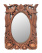 Восточное деревянное овальное зеркало с Павлинами 66х48см