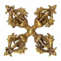 Ваджр девятиконечный Двойной Вишва-ваджр длиной 13см Ваджр девятиконечный Двойной Вишва-ваджр длиной 13см