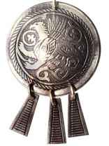 Славянская подвеска из мельхиора "Суздальский грифон"