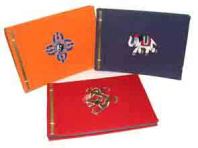 Фотоальбом в ткани с вышивкой 19х25см