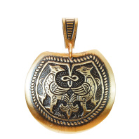 Славянская подвеска из латуни "Тереховские птицы"