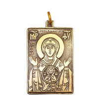 Славянская подвеска из латуни "Знамение Богоматери"