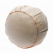 Подушка круглая для медитации льняная (серый лен с кантом)