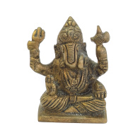 Латунная статуя Ганеша благословляющий 6,5см