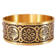 Славянский браслет из латуни "Цветущий сад"