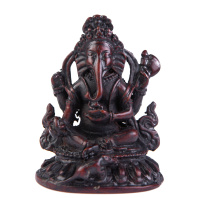 Сувенир из керамики Ганеша на лотосе 7,5см Сувенир из керамики Ганеша на лотосе 7,5см