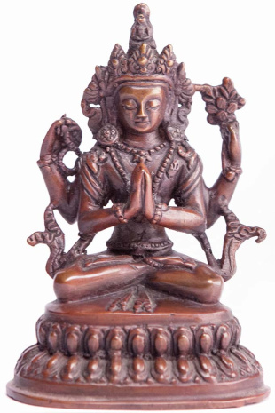 Бронзовая статуя Авалокитешвара 11см