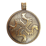 Славянская подвеска из латуни "Солнцеворот 2 "