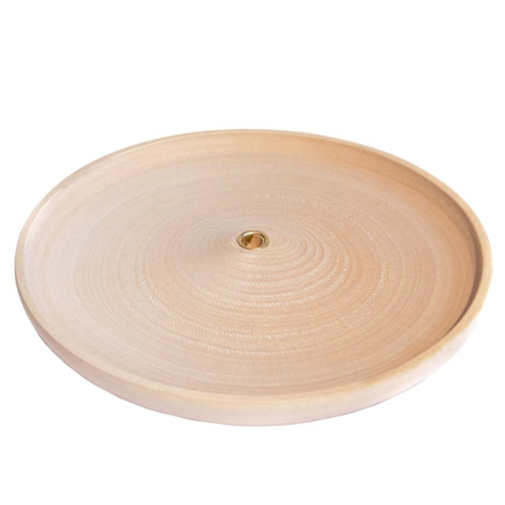 Подставка для благовоний из дерева Блюдце диаметром 12см (с широким отверстием 6мм)
