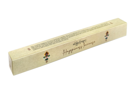 Бутанское благовоние Счастье (Happiness) в коробке (Надо Пойзокханг) 30см (длинное)