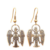 Славянские серьги из латуни "Божественная птица"