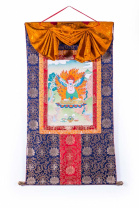 Рисованная Тханка Гаруда мастера Тубтен- ламы  64х117см Рисованная Тханка Гаруда мастера Тубтен- ламы  64х117см