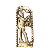 Славянская подвеска из латуни "Человеколось на ящере"